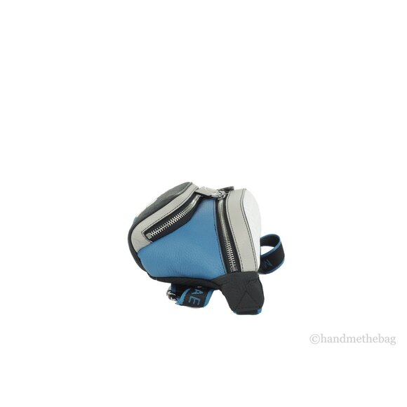 NEW Michael Kors Men's Cooper Blue Utility Belt Bag Leather Embroidered Logo L - Picture 6 of 10